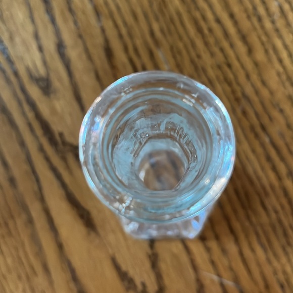 Small vintage bud vase marked EO BRODY CO 175 CLEVELAND OHIO USA clear glass - Picture 3 of 9